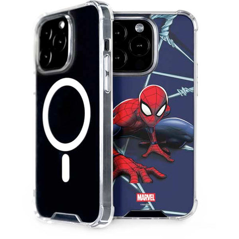 Marvel Spiderman Crawling Spiderman iPhone 15 Pro MagSafe Case